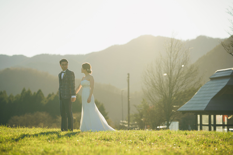 高原での柔らかい光