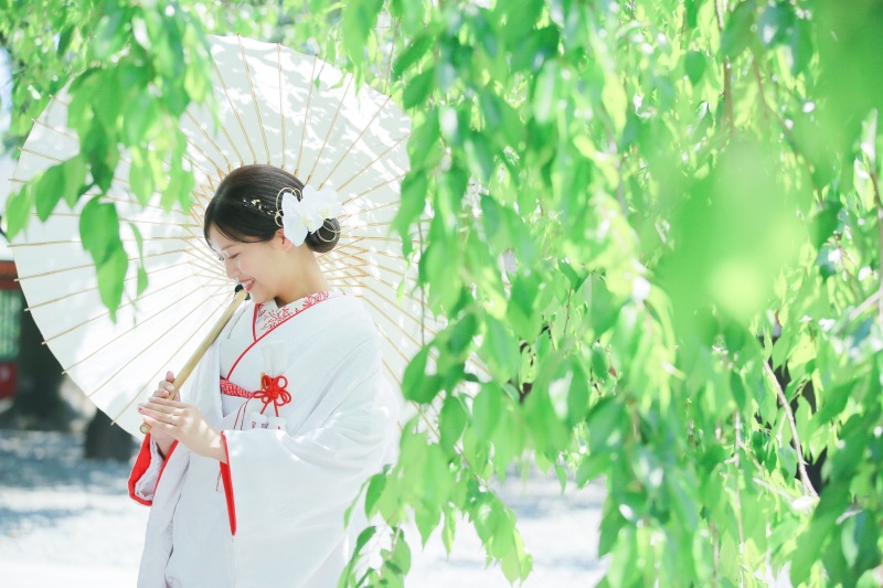 新緑の和装ロケーションフォト