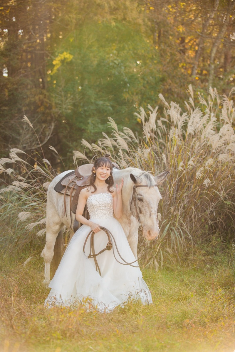 お馬さんをおりて