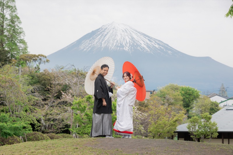 晴れていれば大きく富士山も背景に