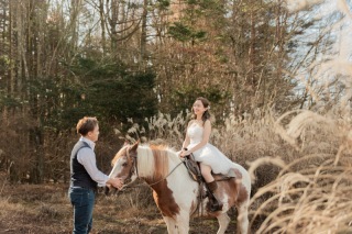 海外からのお客様　秋の乗馬&富士山ロケーション
