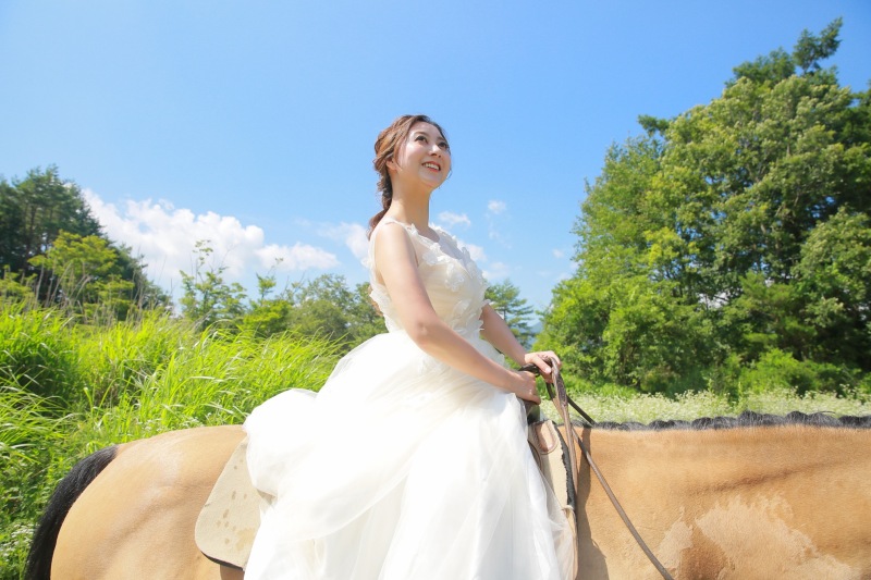 青い空の下、気持ち良い空気で