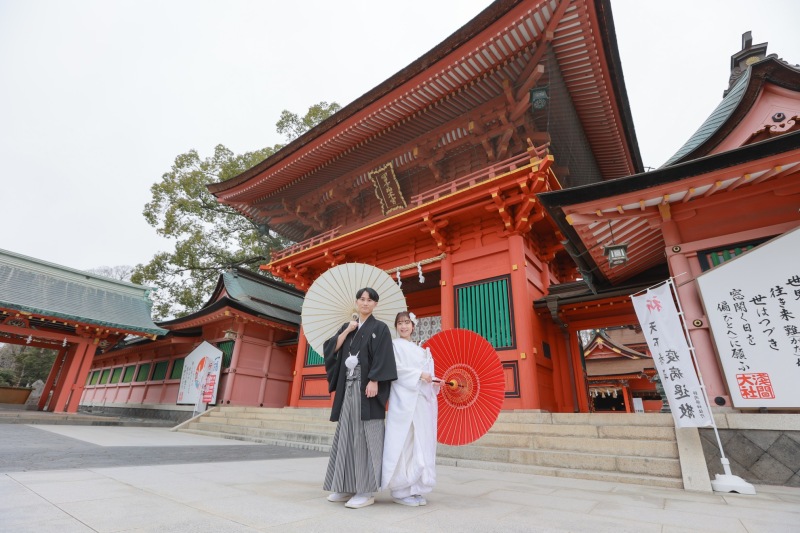 白無垢は神社での撮影にぴったり