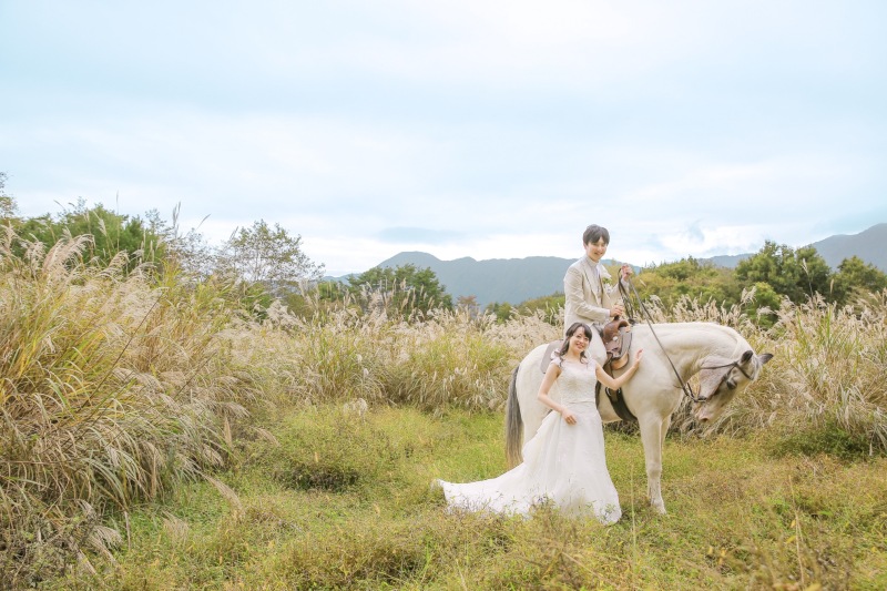 素敵な秋の色合いの中での撮影