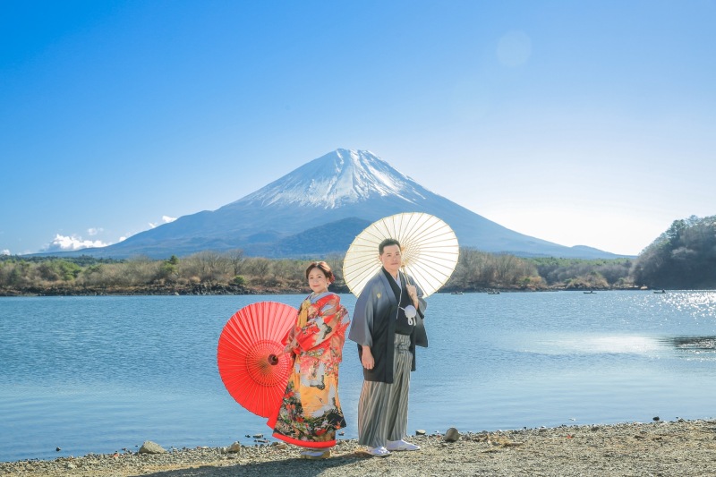青空と富士山のコントラストがとても綺麗でした