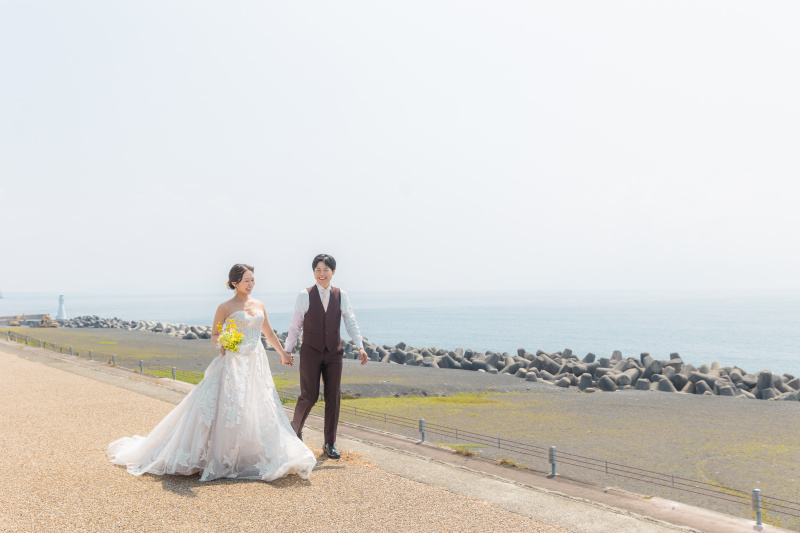 夏のウェディングフォト、旅行もかねてご来店くださいました