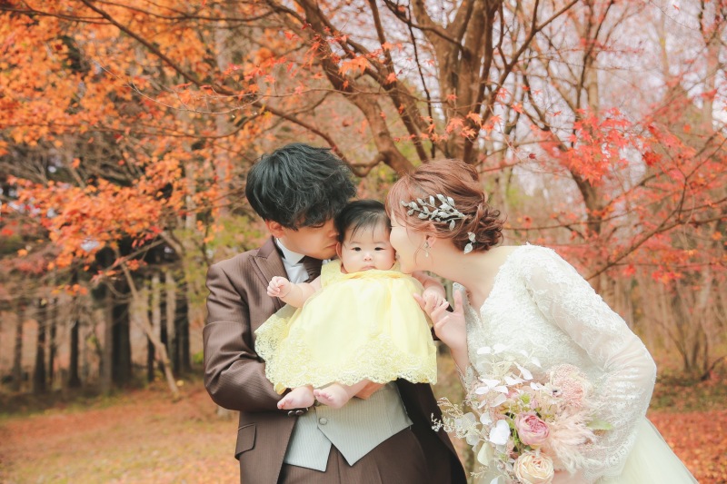 赤ちゃんも一緒の撮影。終始癒されました。