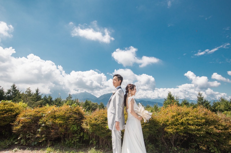 青空をバックに