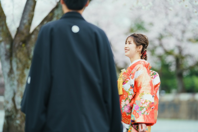 色打掛がとても映えますね