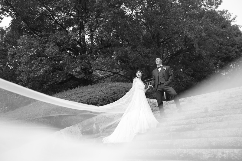 ベールを使って幻想的な1枚