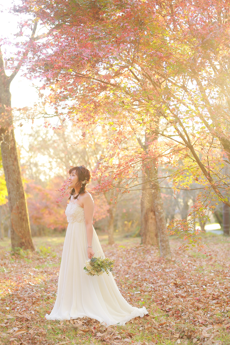 ドレスはかわいい、ナチュラルな雰囲気にぴったり