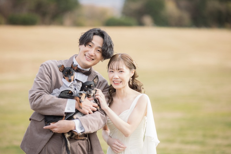 わんちゃんも一緒に撮影可能です