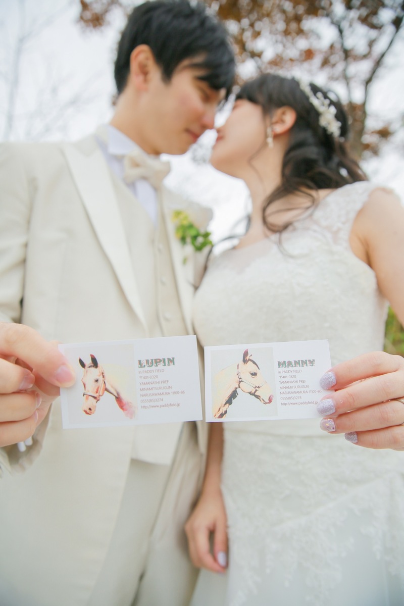 乗馬したお馬さんの名刺も