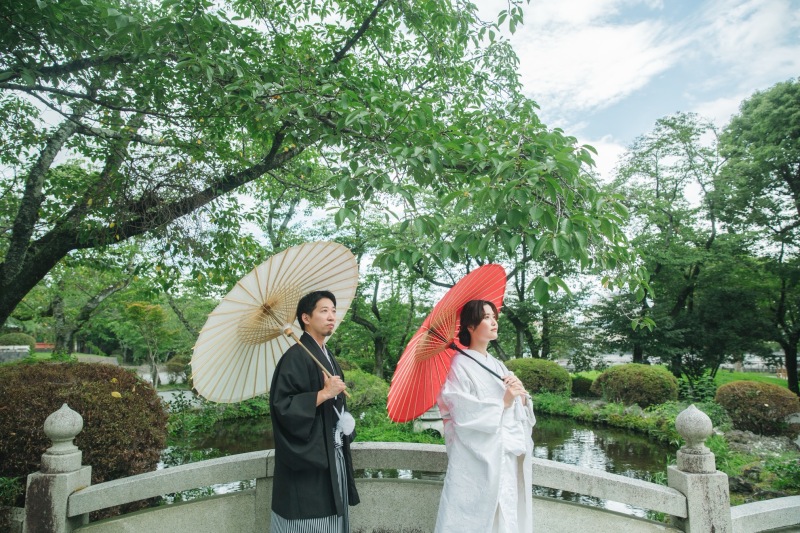 神社にて白無垢撮影から