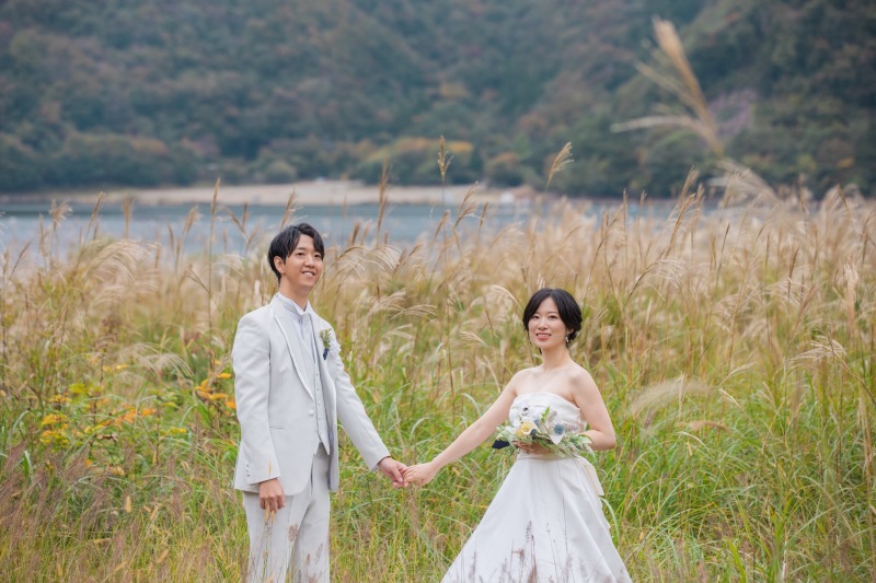 ススキの草原で