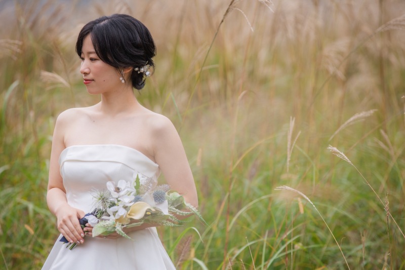 白ドレス✖️ススキ