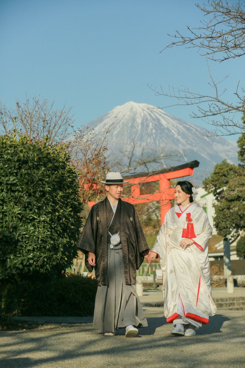 神社からも富士山がチラリ。