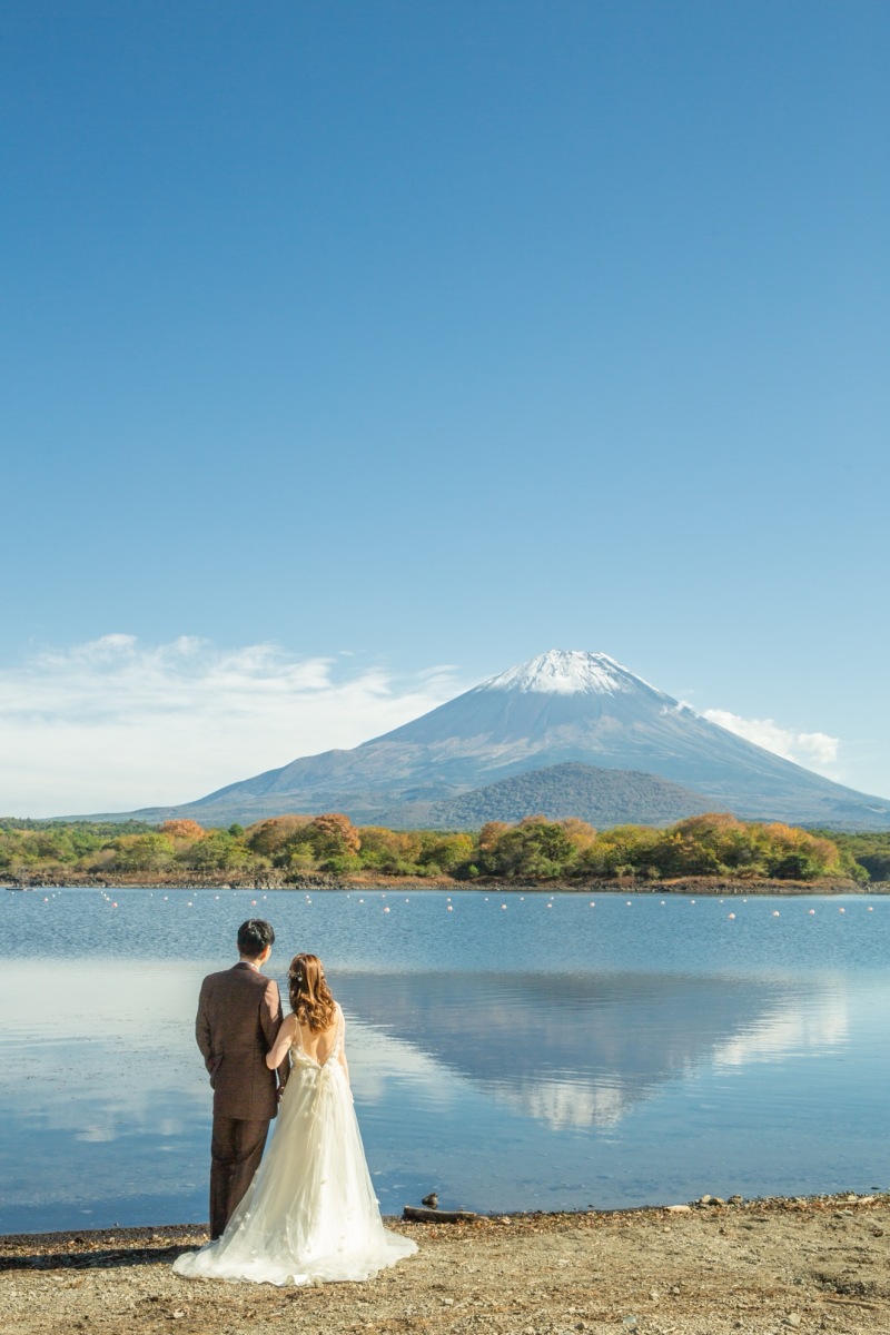 青空と富士山の気持ちのいい天気で