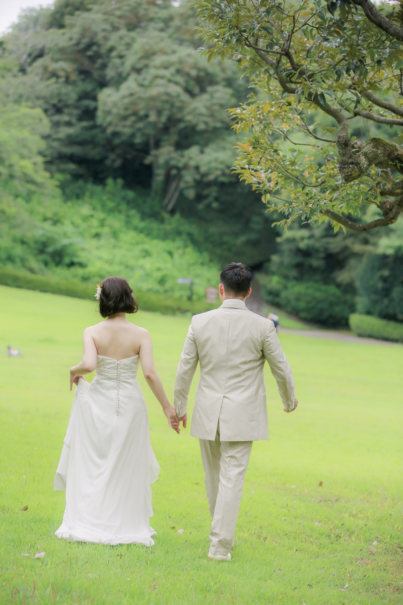 緑の綺麗な公園で