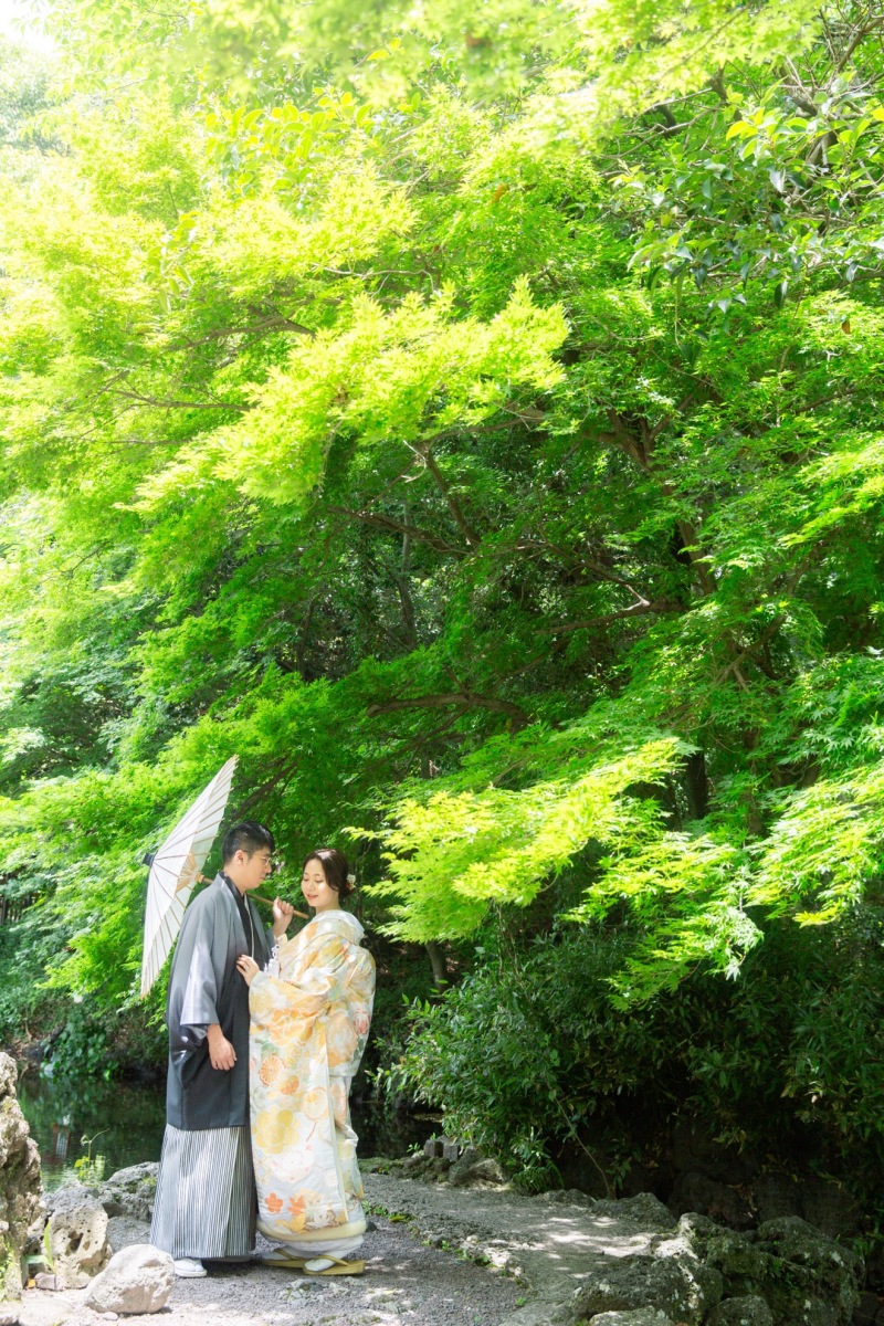 新緑に囲まれて