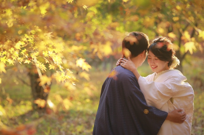 白無垢＋紅葉　和装周遊ロケーションプラン