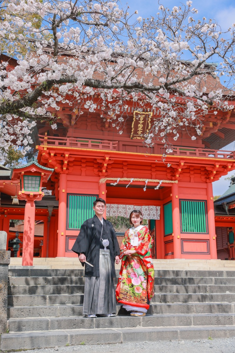 富士宮浅間大社での結婚写真