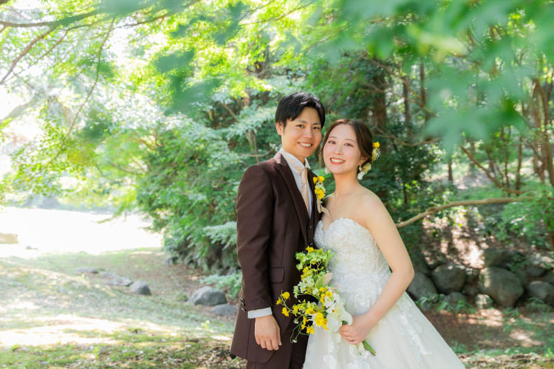 緑の綺麗な森で