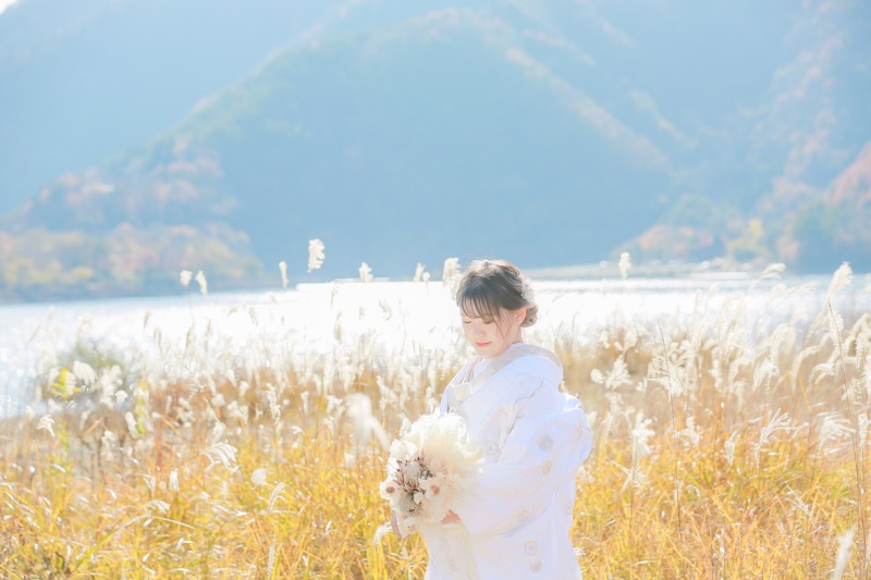 ご持参されたブーケがまた可愛い