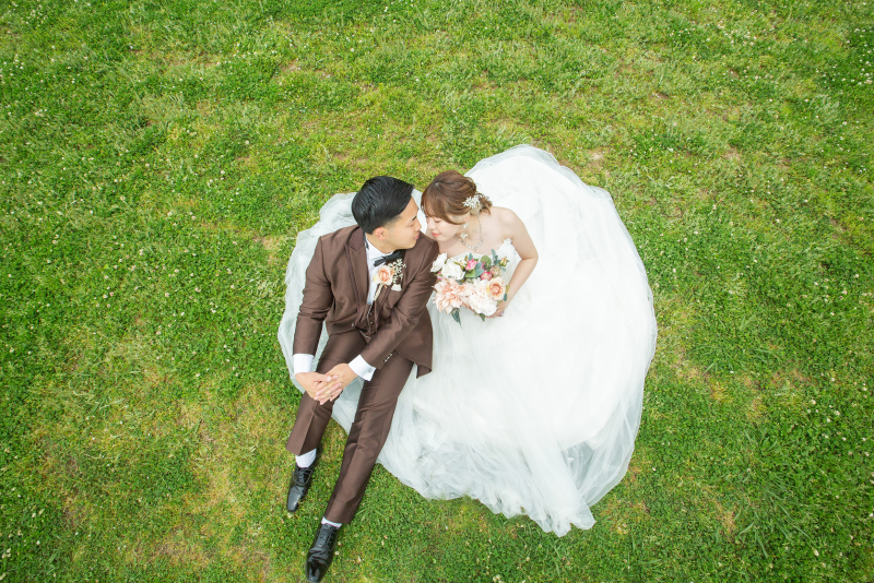 ハート型のドレスショット