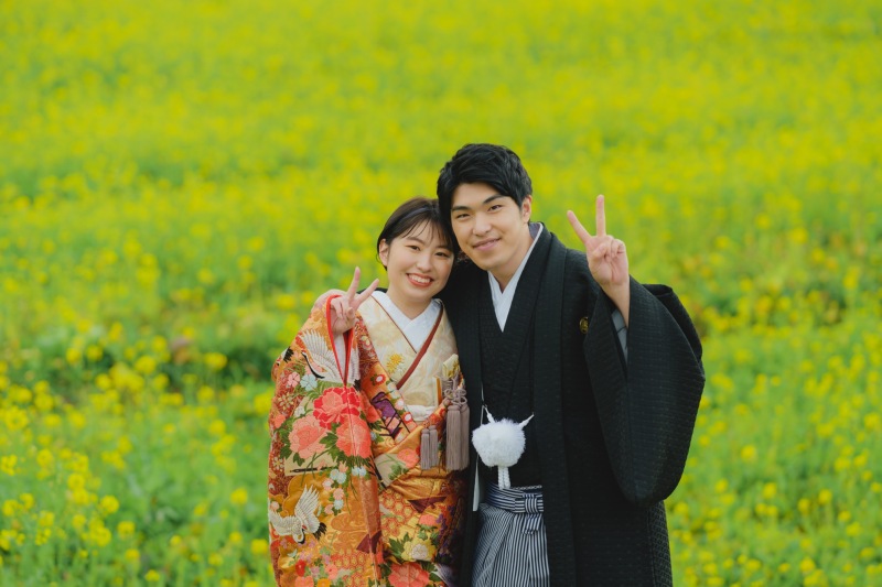 一足早い春のロケーションで