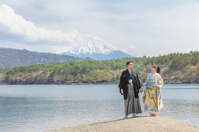 富士五湖での撮影。富士山も綺麗