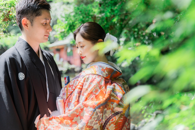 緑のかえでの葉で