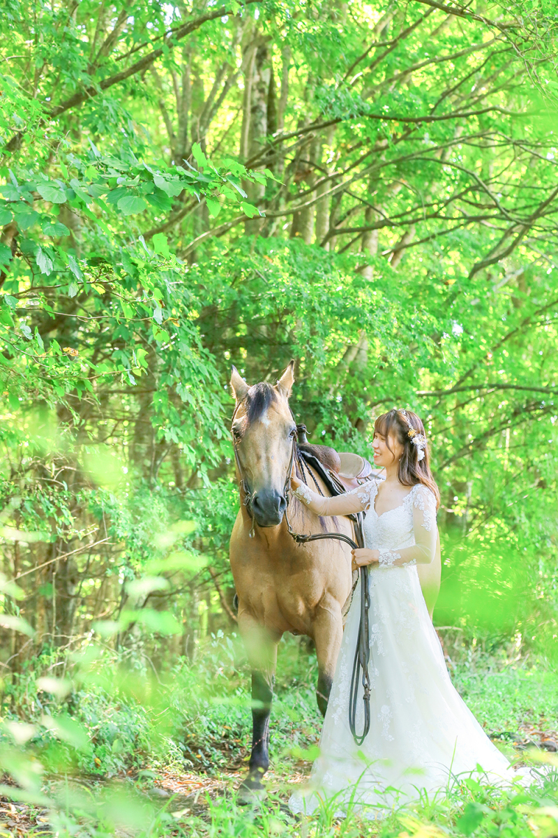 絵本の世界のような乗馬ロケーション撮影