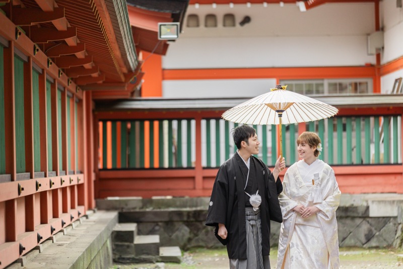 神社は日本らしい雰囲気です