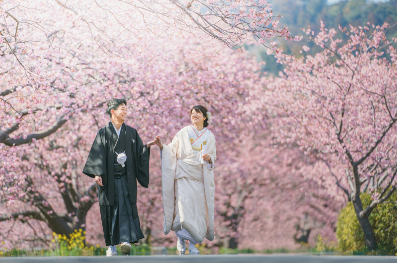 先着20組限定33,000円OFF【和装:河津桜ロケーション(選べる2箇所)】全データ美肌レタッチ付き+ 台紙1冊