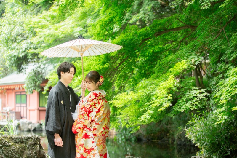 神社内での撮影◎【和装:富士宮浅間大社ロケーション】全データ美肌レタッチ付き(200カット)+ 台紙1冊
