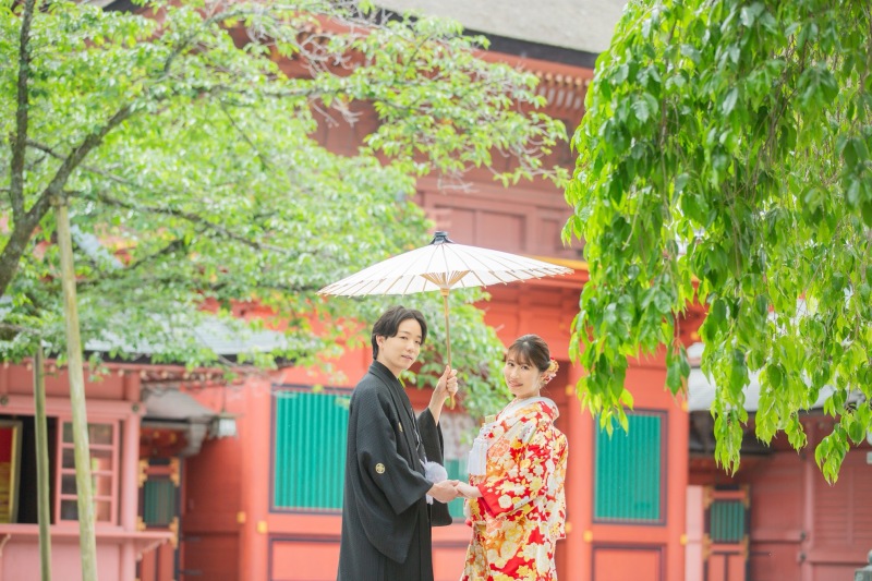 新緑の5月〜9月末限定　シーズン料金OFF！【和装:富士宮浅間大社撮影】全データ美肌レタッチ付き（200カット）+ 台紙1冊