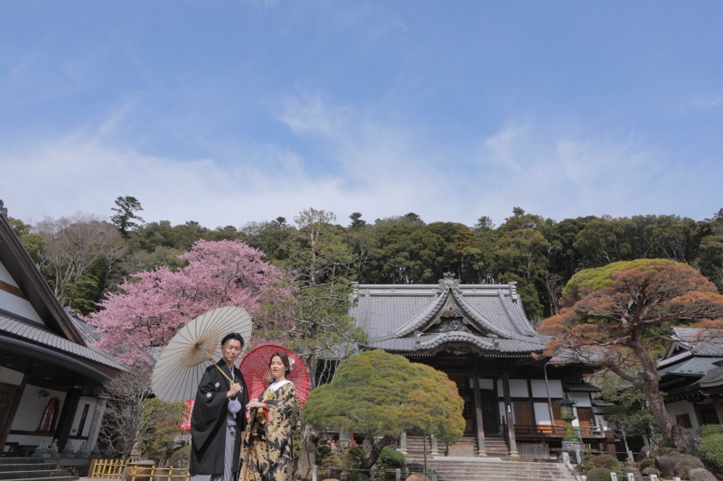 お寺での撮影◎【和装:修善寺ロケーション+選べる1箇所】全データ美肌レタッチ付き+アルバム+台紙