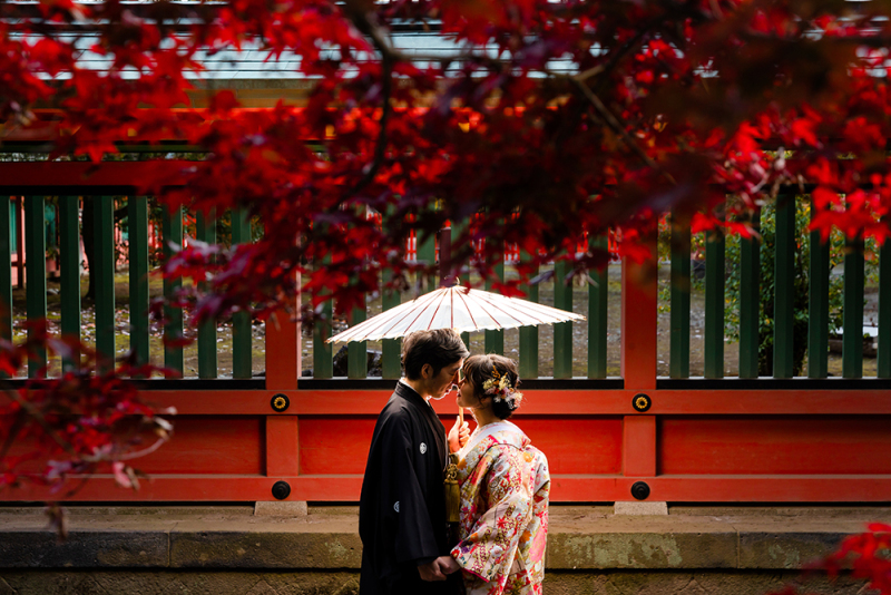 神社内での撮影◎【和装:富士宮浅間大社ロケーション】全データ美肌レタッチ付き(200カット)+ 台紙1冊