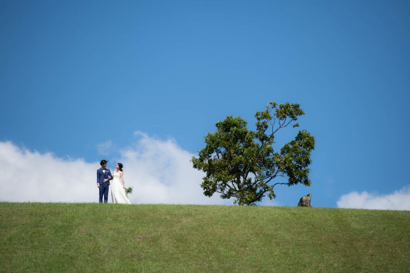 鮮やかな青空と共に