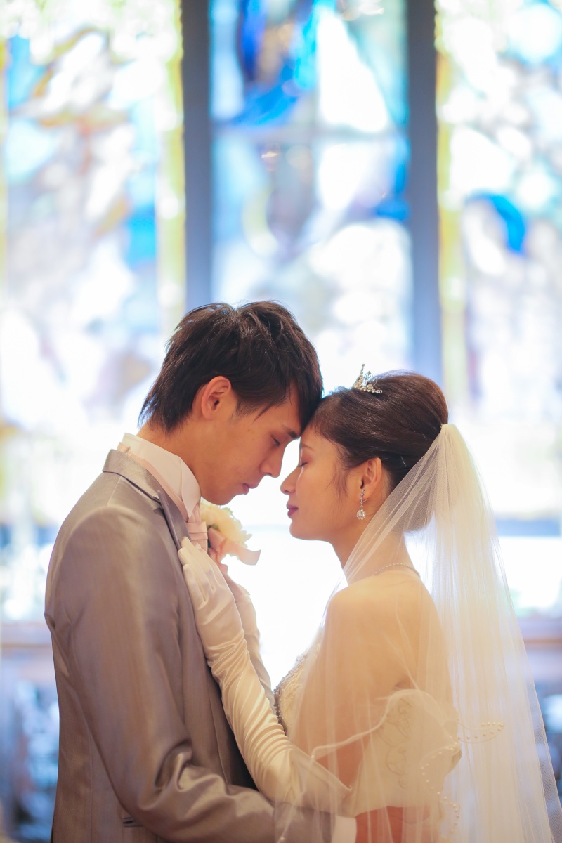 念願のアンティークチャペルで撮影