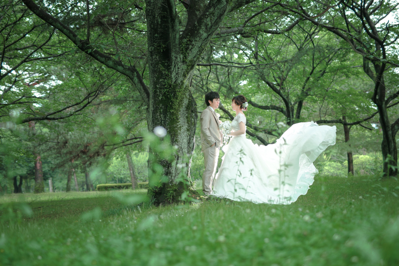 緑あふれる森の中で