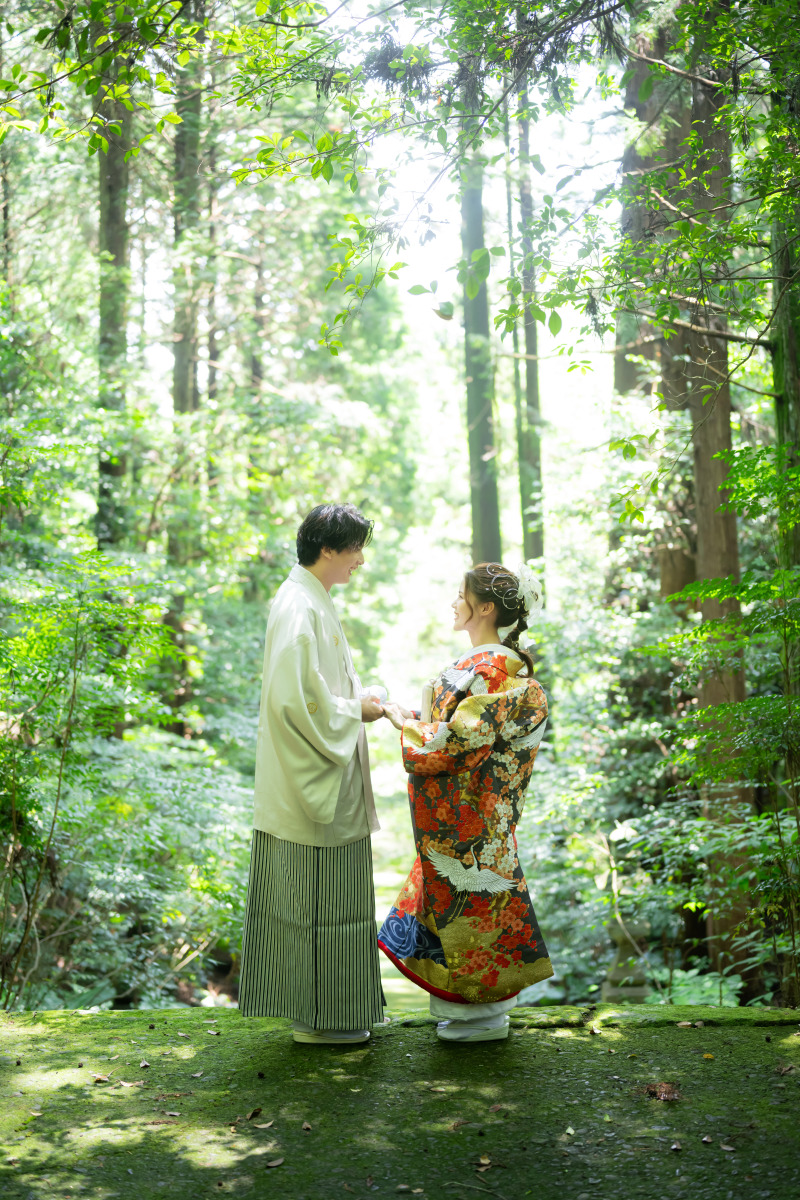 和装は王道の神社撮影♪