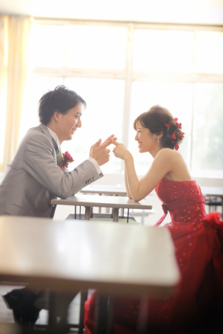 思い出がたくさんつまった母校にて。