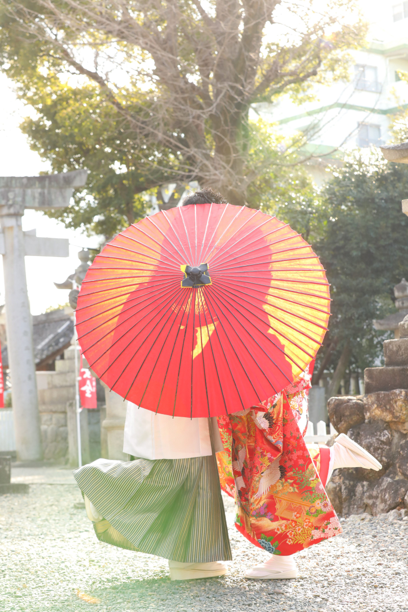 番傘シルエット