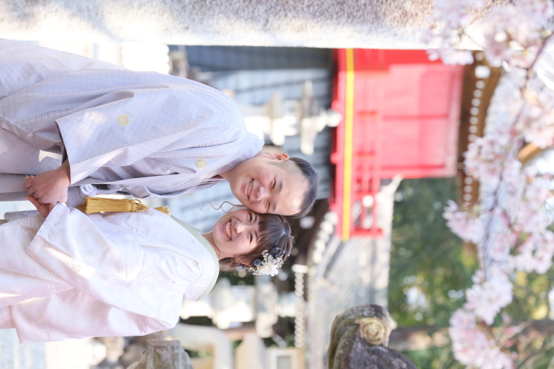 桜のような笑顔のおふたり♡