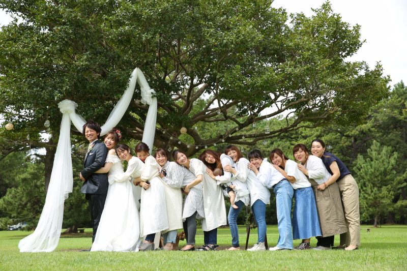 大切な友人たちと公園ウェディング♬