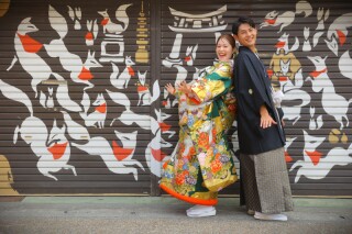 豊川稲荷　和装ロケーション撮影