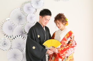 和装でスタジオ撮影☆