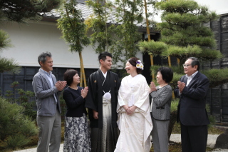 ご家族様も一緒に、和装ロケーション撮影